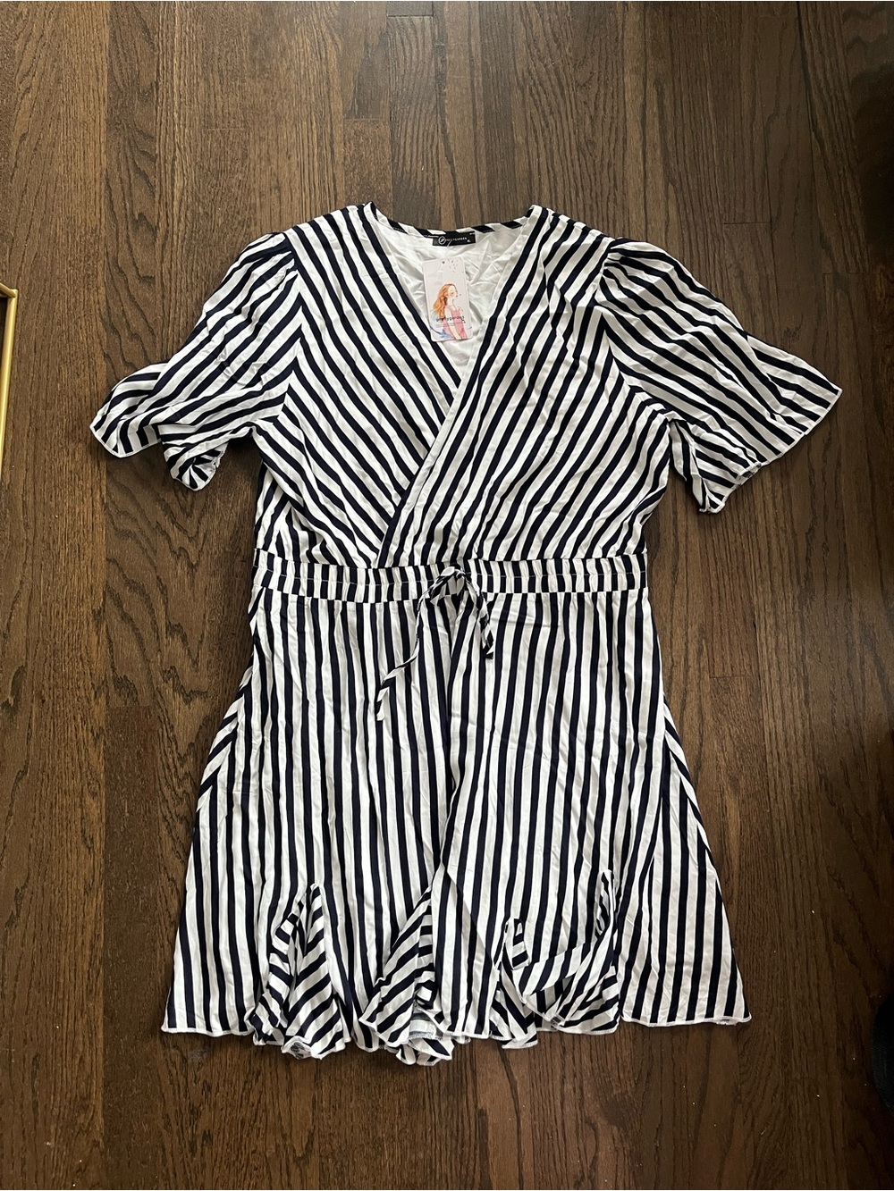Striped Black and White Mini Dress